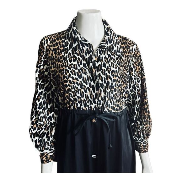 Vintage Butterfield Leopard Print Lounge Dress Bedroom Glam Cheetah 70s 80s glam - Picture 5 of 7